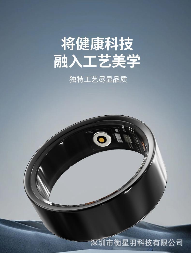 V1 diamond-encrusted smart ring titanium steel ring for men and women, personalized wedding ring accessory, Bluetooth, waterproof, pedometer, sleep and heart rate monitor