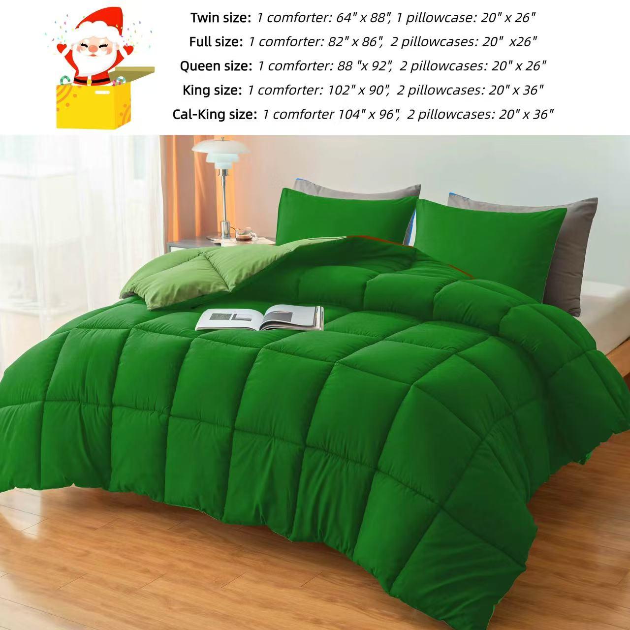 Cosybay 3 PCS Comforter Set(only 2pcs for Twin size) -All Season Soft Bed Set-Lightweight Down Alternative Comforter with pillowcase,Soft Microfiber Bedding Set For All Season,Gift for spring, Home Decor queen comforter set Puffed Quilt