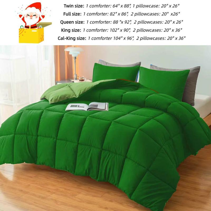 Cosybay 3 PCS Comforter Set(only 2pcs for Twin size) -All Season Soft Bed Set-Lightweight Down Alternative Comforter with pillowcase,Soft Microfiber Bedding Set For All Season,Gift for spring, Home Decor queen comforter set Puffed Quilt