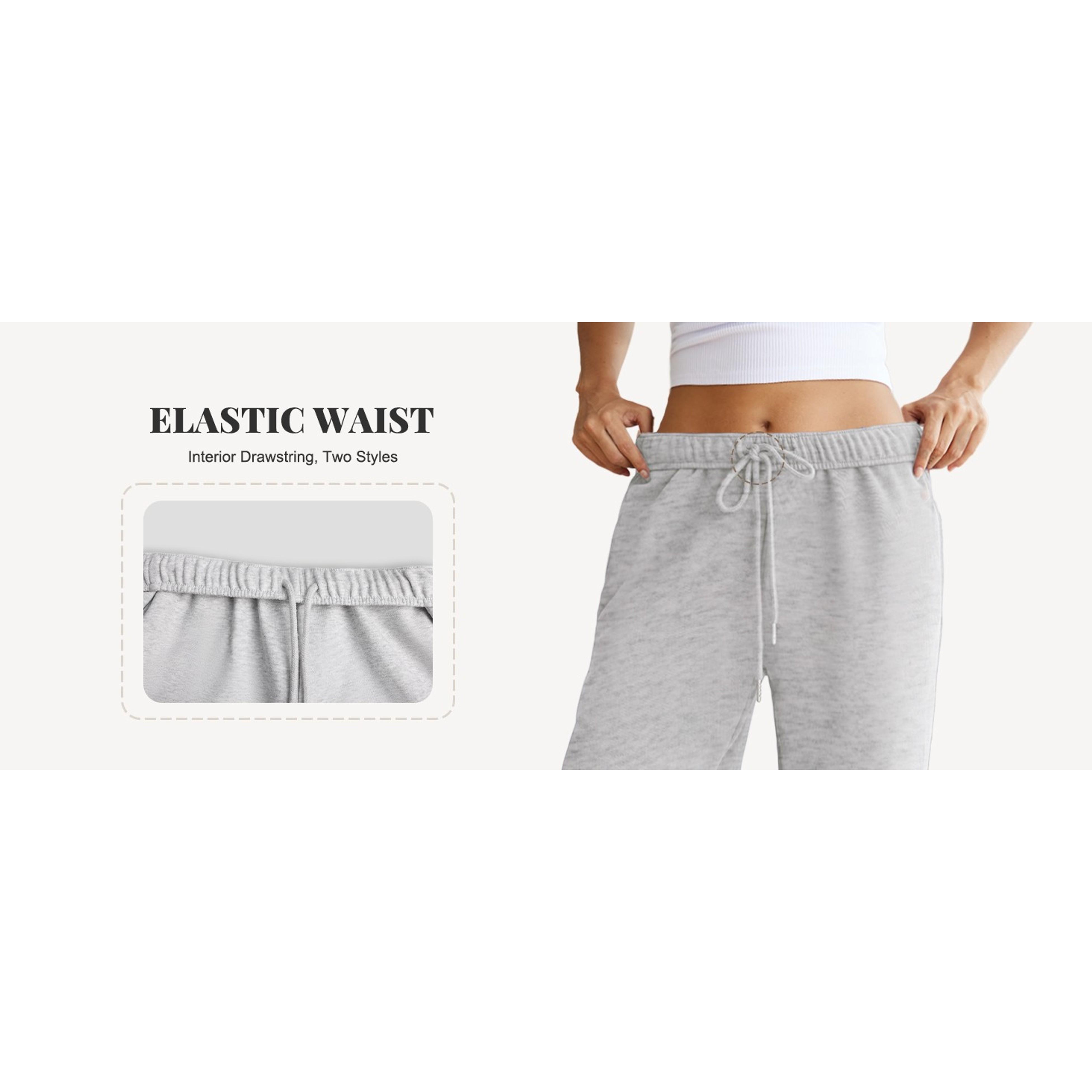 Women's Wide Leg Sweatpants with Interior Drawstring, Baggy Sweat PantsGift