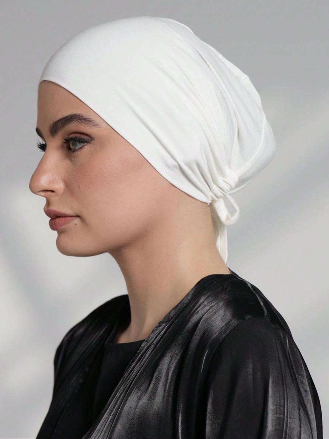 Women's Soft Fabric Jersey Hijab Set, Turban Hijab, Comfortable Tie-Style Inner Cap, Elegant Muslim Clothing Accessory for All Seasons