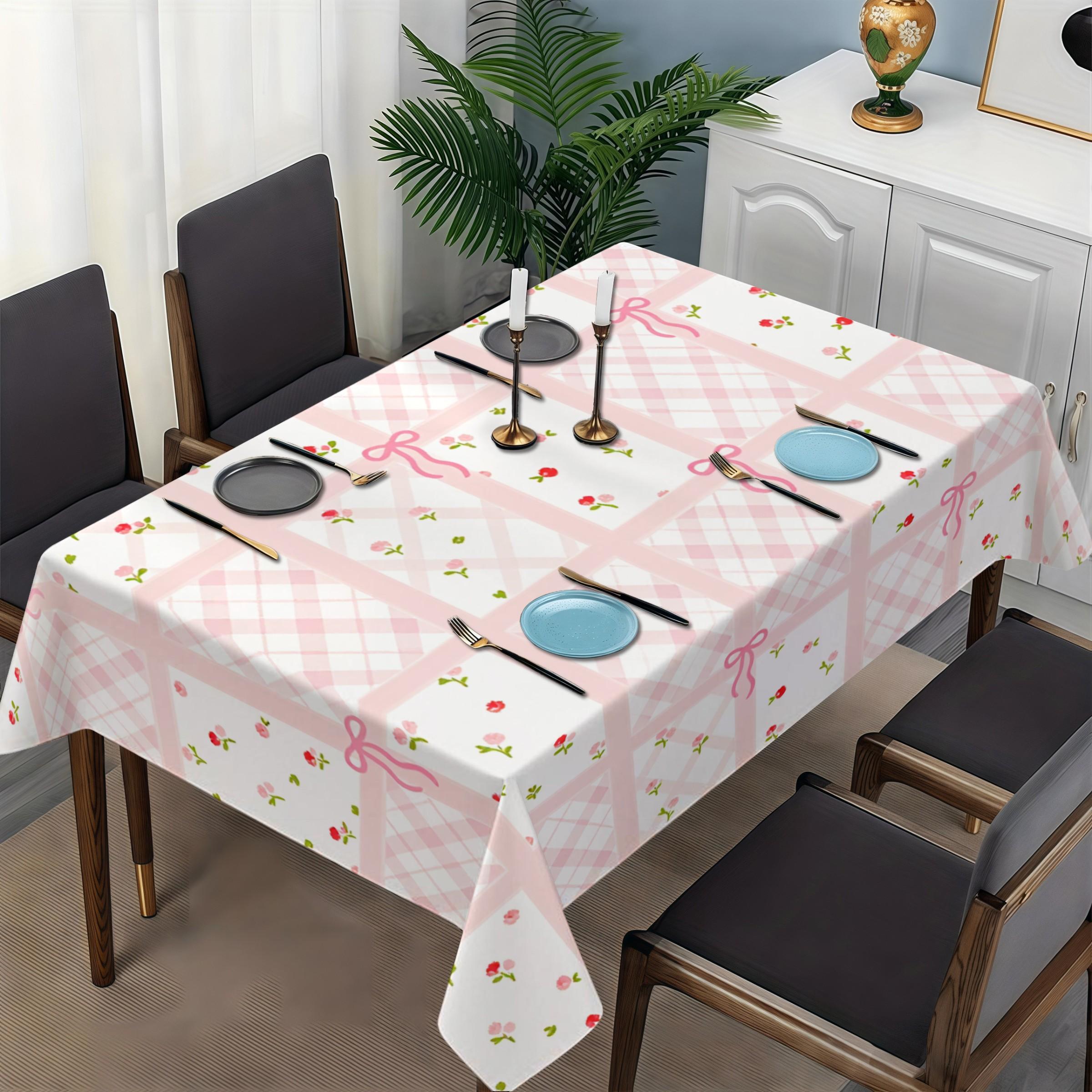 Rectangular Marble Pattern Tablecloth, Polyester Material, Easy to Clean, Multiple Sizes Available, Ideal for Daily Use, Holidays, Anniversaries, Washable Table Cover