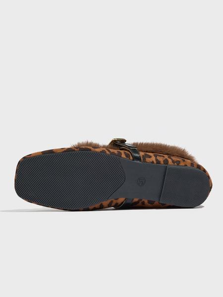 Women's Vintage Soft Sole Mary Jane Shoes, Warm Fleece Lined Slip-On Loafers, Elegant All-Season Fluffy Furry Shoes Home Slippers