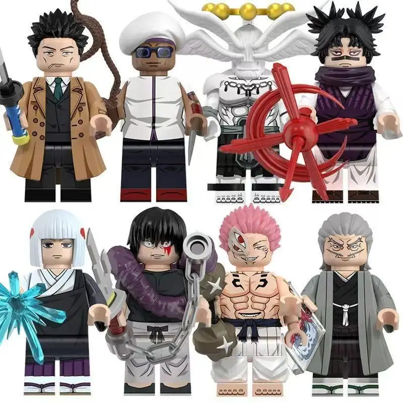 Cartoon AnimeJujutsu Kaisen Gojo Satoru Itadori Yuj Fushiguro Megumi Okkostu Yuta Blocks Mini Figures Kids Toy Desk Trinkets