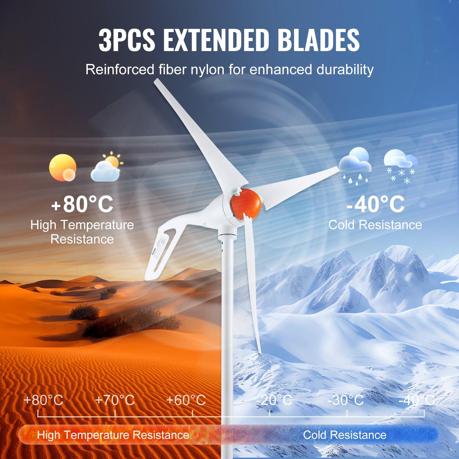 【Summerfinds】VEVOR 500W Wind Turbine Generator with Anemometer, 12V Wind Turbine Kit, 3-Blade Wind Power Generator, MPPT Controller & Adjustable Windward Direction, Suitable for Home, Farm, RVs, Boats 【Summerfinds】VEVOR 500W Wind Turbine Generator with Anemometer, 12V Wind Turbine Kit, 3-Blade Wind Power Generator, MPPT Controller & Adjustable Windward Direction, Suitable for Home, Farm, RVs, Boats