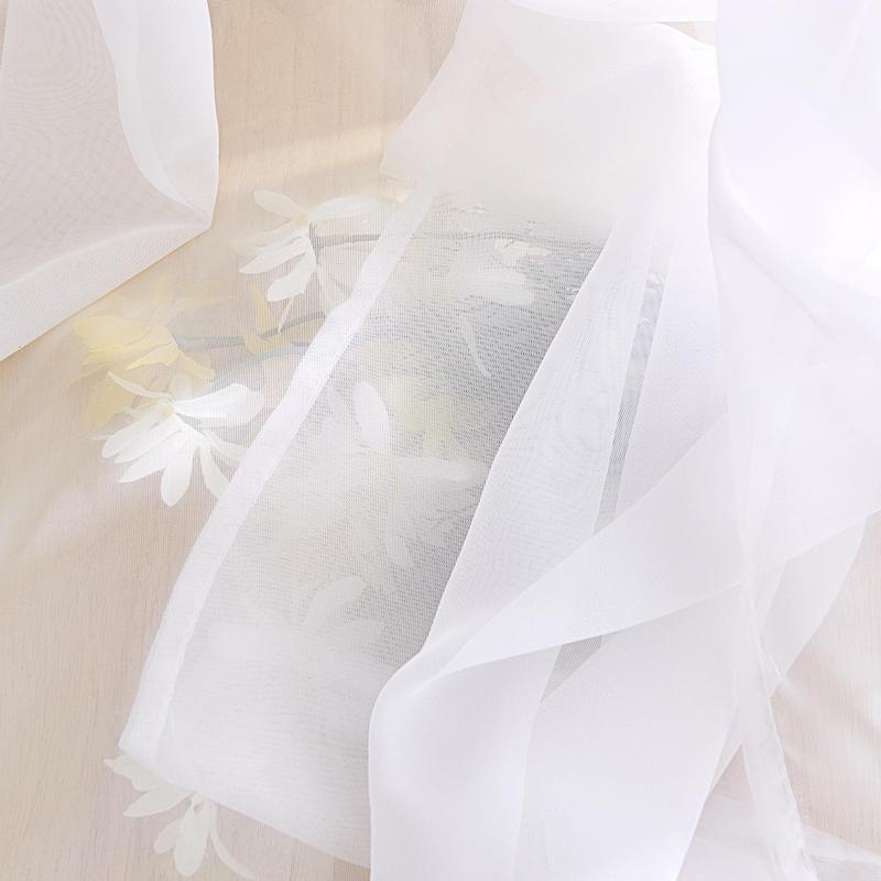 Deconovo Sheer Curtains(2 Panels) - Rod Pocket Indoor Sheer Curtains/Drapes for Living Room, Bedroom, Sliding Glass Door and Office