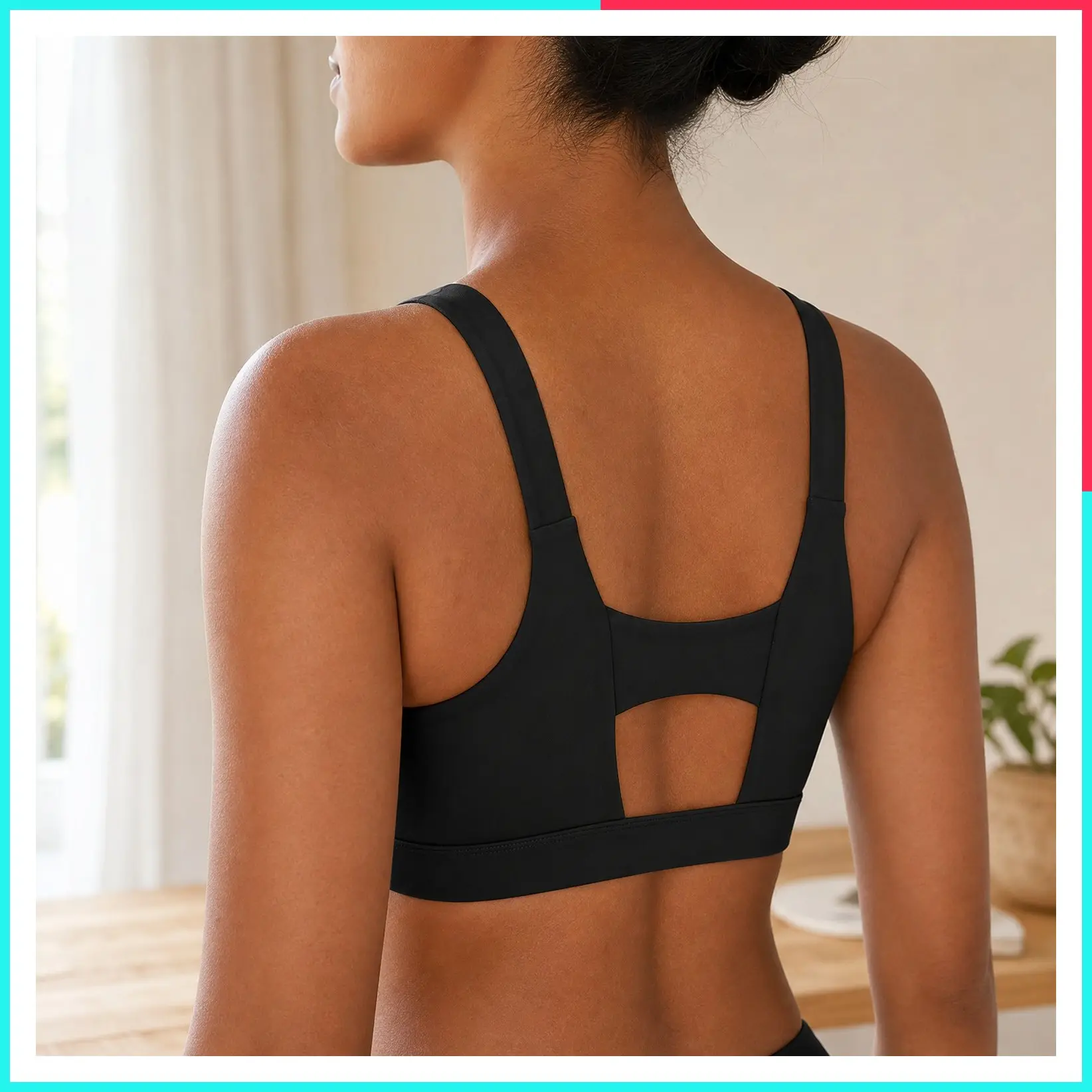 High Support Sports Bra for Women, Molded Cup High Impact with Sewn-in Pads