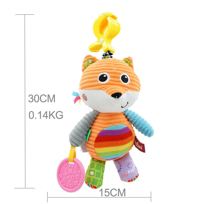 Baby Rattle Toys Animal Hand Bells Mechanical Octave piano Baby Music Rattle for Kid Bed and Stroller Elephant lion cow cat