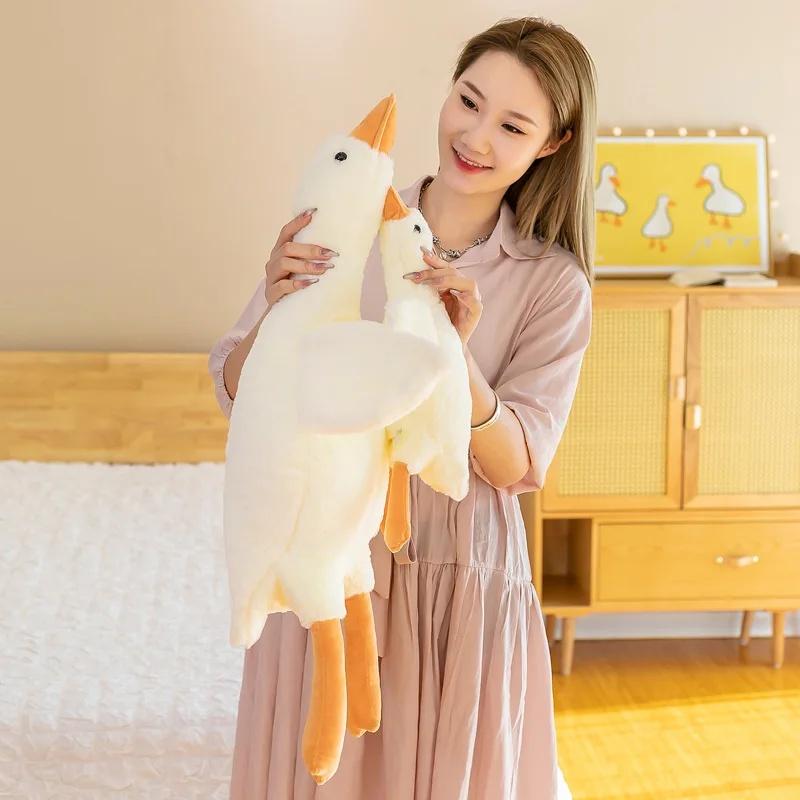 Funny Goose Soft Plush Stuffed Animal Toy, 35-130cm Stuffed Animals, Multi-Use Sleeping Pillow & Sofa Cushion, Ideal Gift for Kids for Birthday & Holiday Occasions