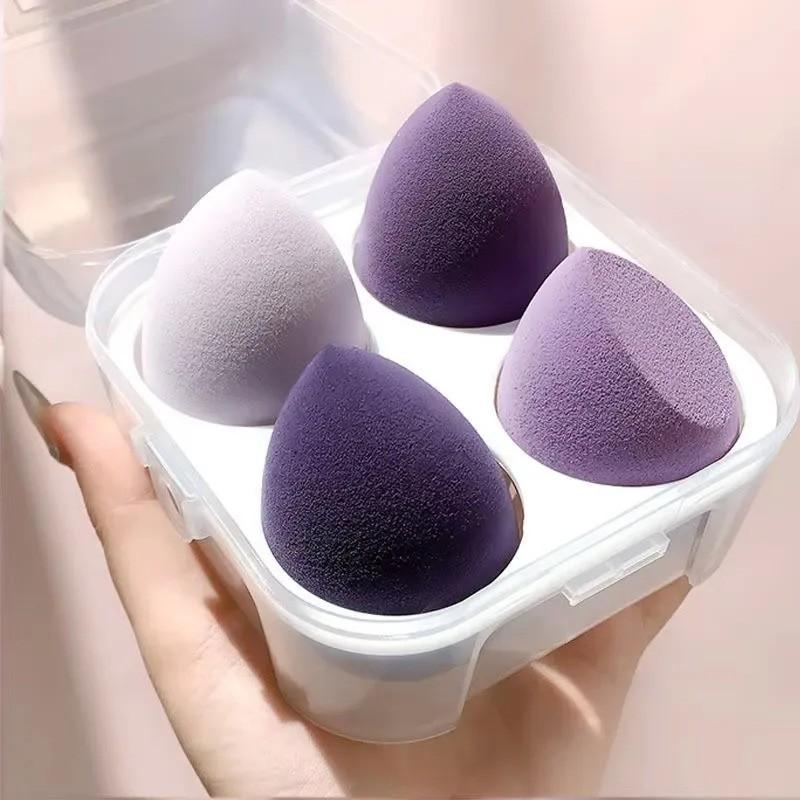 Multi-Color Makeup Sponge Set of 4, Dry Wet Use, Soft Blending, Suitable for Bb Cream, Foundation, Lotion, Universal Makeup Tool