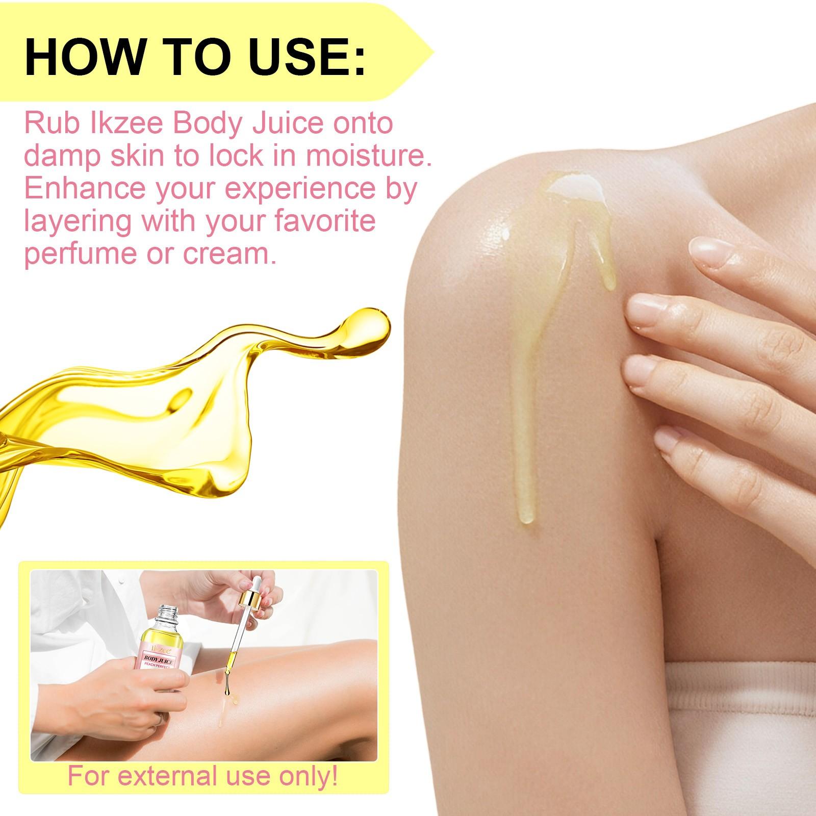 Ikzee Strawberry Cake Body Juice Oil, Non-Greasy 60ML Long-Lasting Scent Moisturizing Women Care Oil, Strawberry Scented Body Oil, Birthday Gift