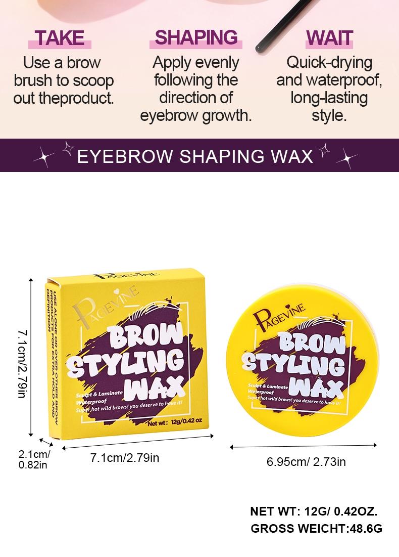 Brow Gel Soap Set with Brush, Long-Lasting Freshness, Non-Greasy, Transparent, Sculpted Brow Shape, Natural Look, Easy Application