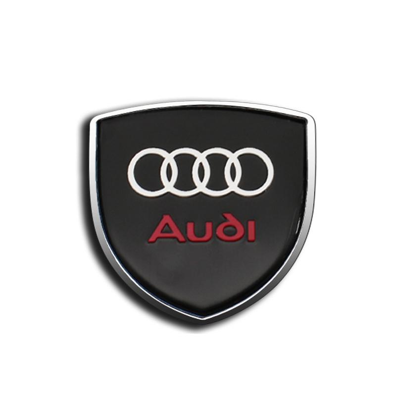 Car Metal Sticker Custom Shield Car Rear Trunk Shield Emblem Badge Sticker Car Decals For Audi Sline A3 A4 B5 B6 B7 B8 8P B9 8V 8L A6 C7 C6 A1 A5 A7 TT Q3 Q5 Q7 Q8 S3 S4 S5 S6 S7 RS3 RS5