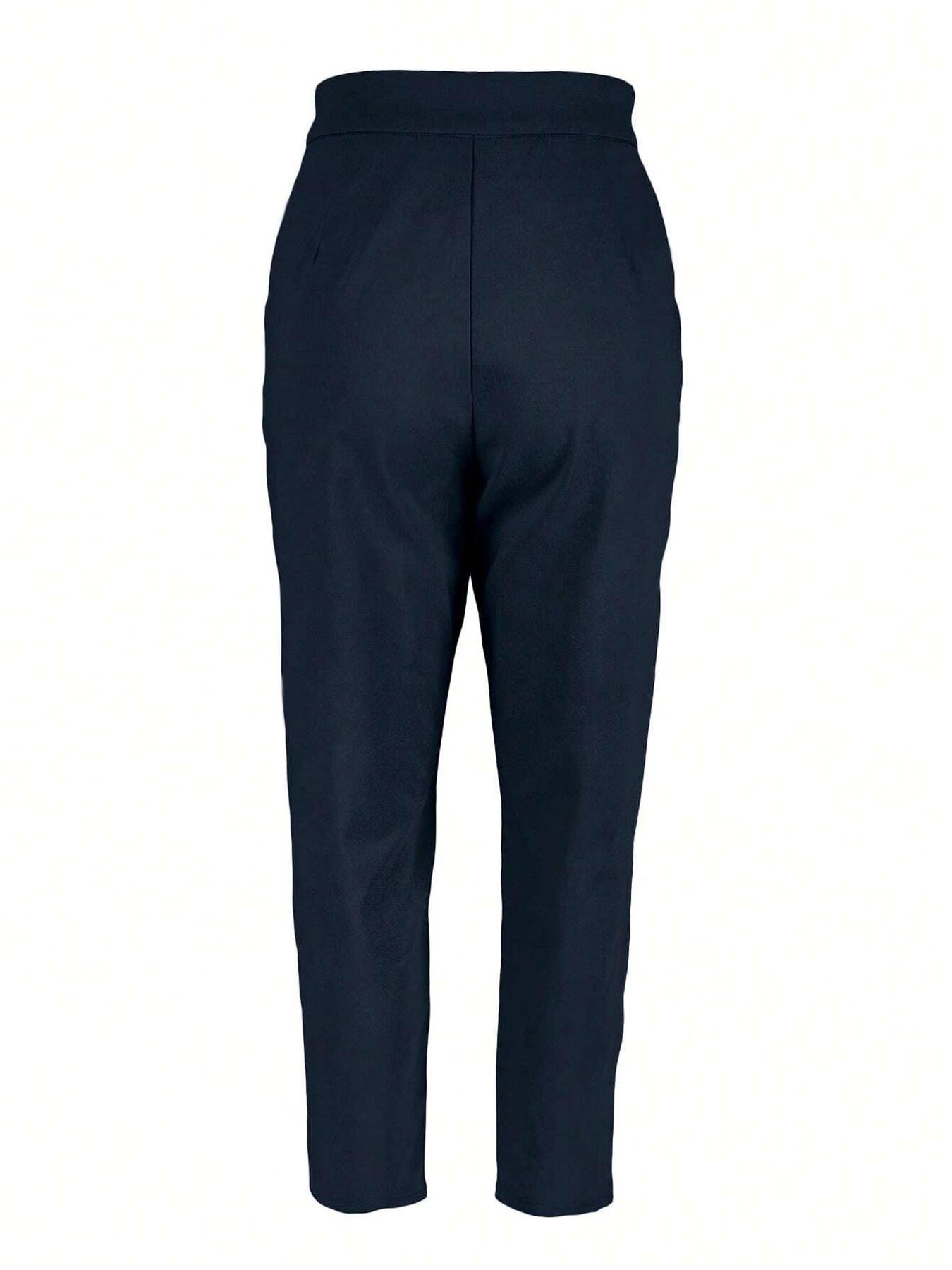 Women's asymmetrical belt solid color casual pants, made of Woven, comfortable and skin-friendly fabric, suitable for office and travel fashion Bottom, Casual Fashion Bottoms Women's asymmetrical belt solid color casual pants, made of Woven, comfortable and skin-friendly fabric, suitable for office and travel fashion Bottom, Casual Fashion Bottoms
