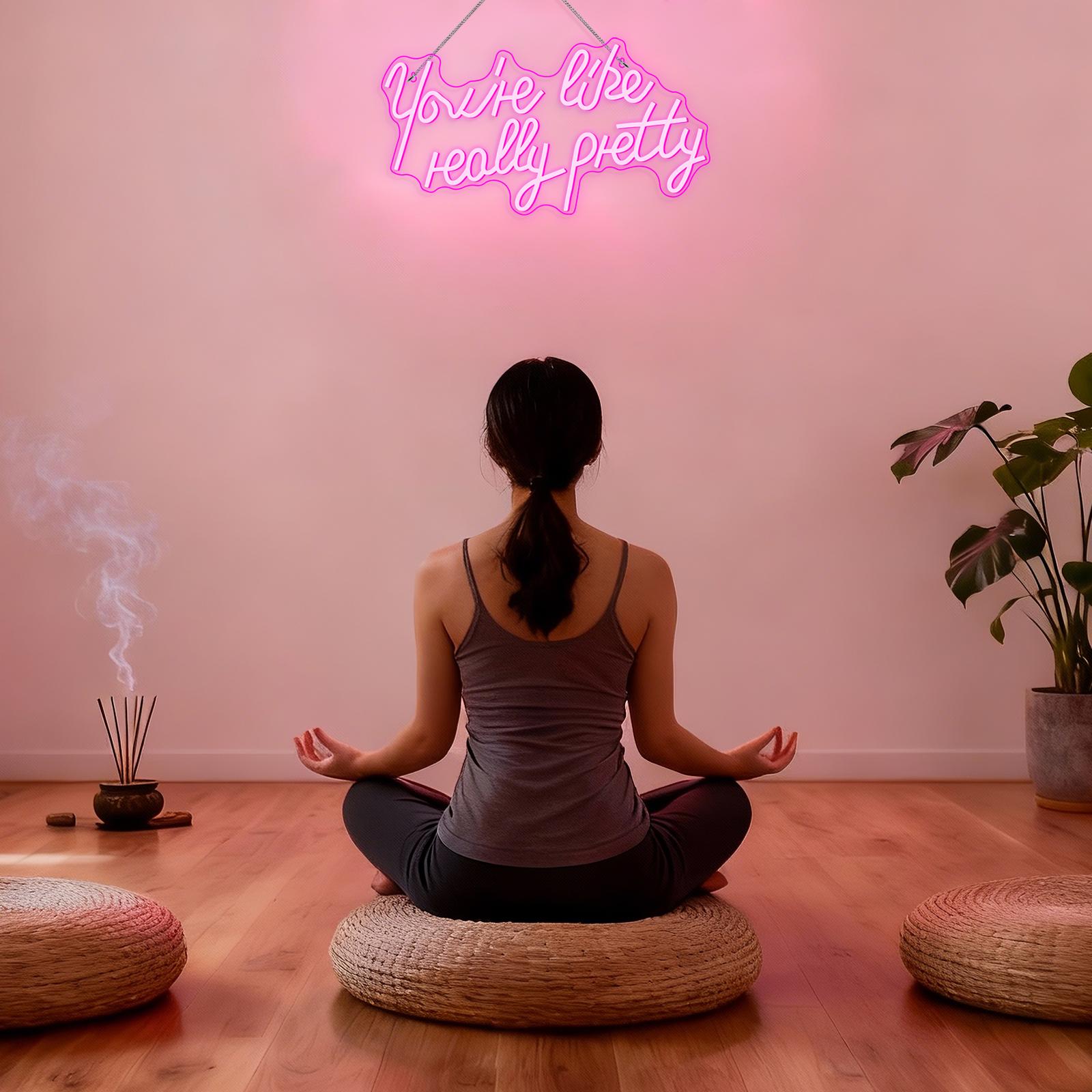 You're Like Really Pretty Neon Sign, 1 Count USB Powered Creative LED Neon Light with Switch, Decorative Neon Sign For Home Party Wedding, LED Mood Light, Indoor Decorative Light