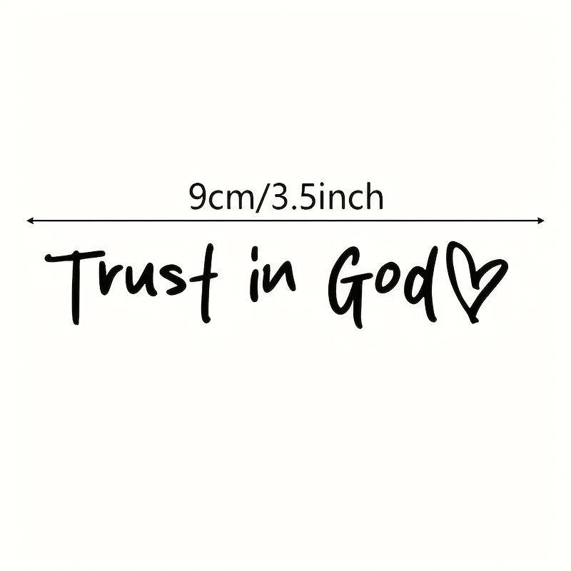 3/6PCS "Trust in God" Car Rearview Mirror Decal - Jesus & God Faith Car Lettering Sticker, Spiritual Touch for Believers, Belief Reminder, Faith Expression & Sharing Tool, Expressing Faith