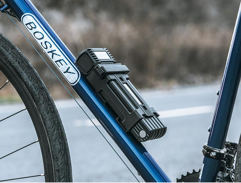 ROCKBROS Anti-Theft Folding Bike Lock,Bold Diameter 0.7cm,High-Strength ABS Material,Portable Folding Key Lock Bicycle Motorcycle Electric Vehicle