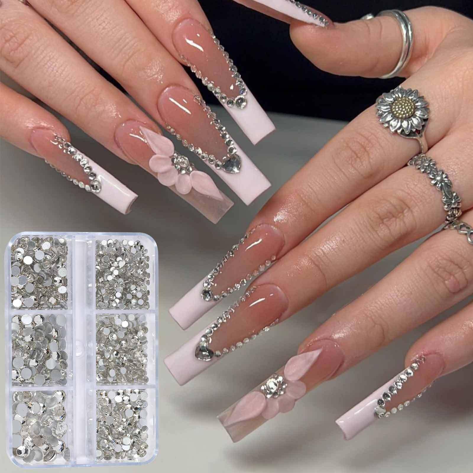 Acrylic Nail Starter Kit 38 Pieces with UV Nail Lamp, Complete Manicure Set with Acrylic Powder, False Nail Tips, Nail Glitter, Rhinestones and Nail Art Tools for DIY Nail Art Acrylic Nail Kit for Beginners Nail Art Kits