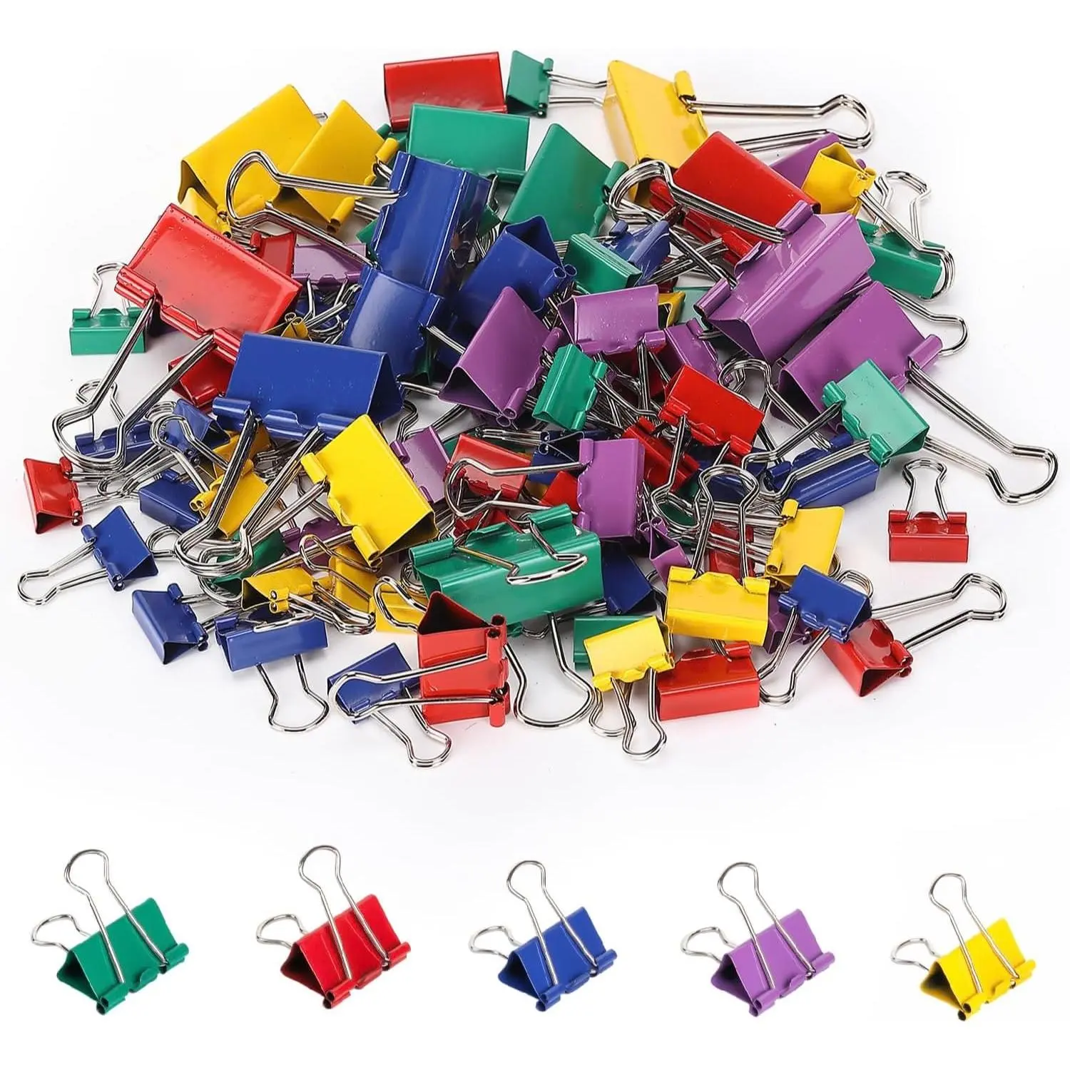 - Metal Binder Clips, 172 count,  Sizes