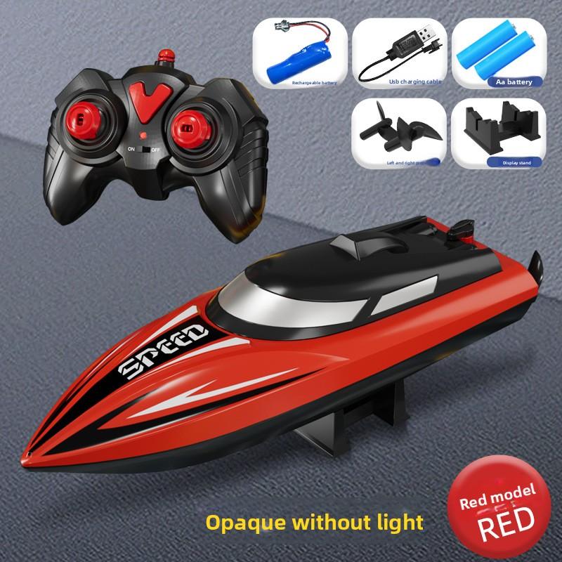 Fast RC Boat for Boys – Dual Motor High Speed Remote Control Toy with Glow Light & Waterproof Hull, 2.4GHz Racing Boat for Pool Lake, Best Birthday Gift for Kids Teenagers