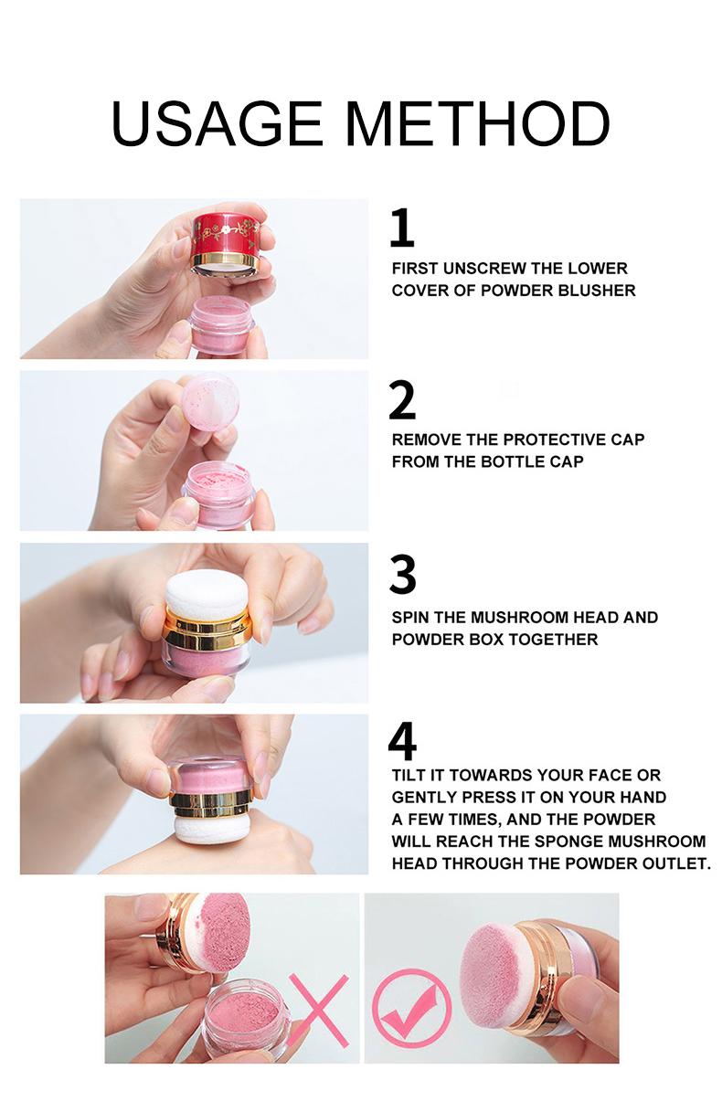 3 boxes,makeup set kit,Lazy blush, quick makeup, with a small mirror, makeup at any time, 3 color blush, enhance color, cosmetics,Valentine's Day gift，Holiday gift