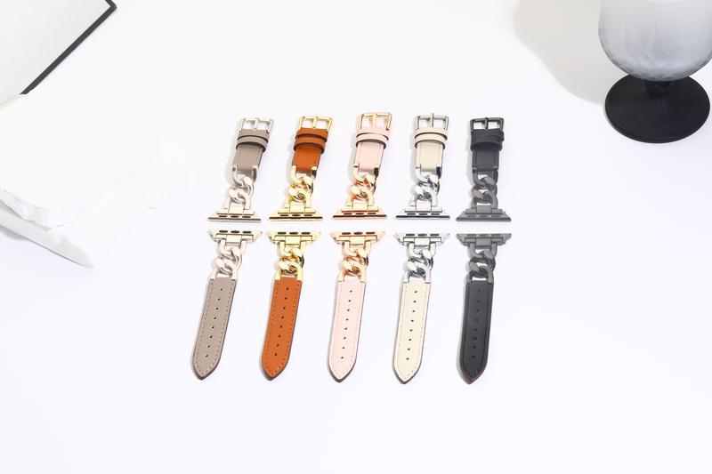 Braided Leather Strap for Women Fancy Synthetic Leather & Denim Chain Band Compatible for  iWatch Series 1-11/SE/SE2/Ultra/Ultra2 (38-49mm) (Watch Not Included)#TikTokShopHolidayHaul
