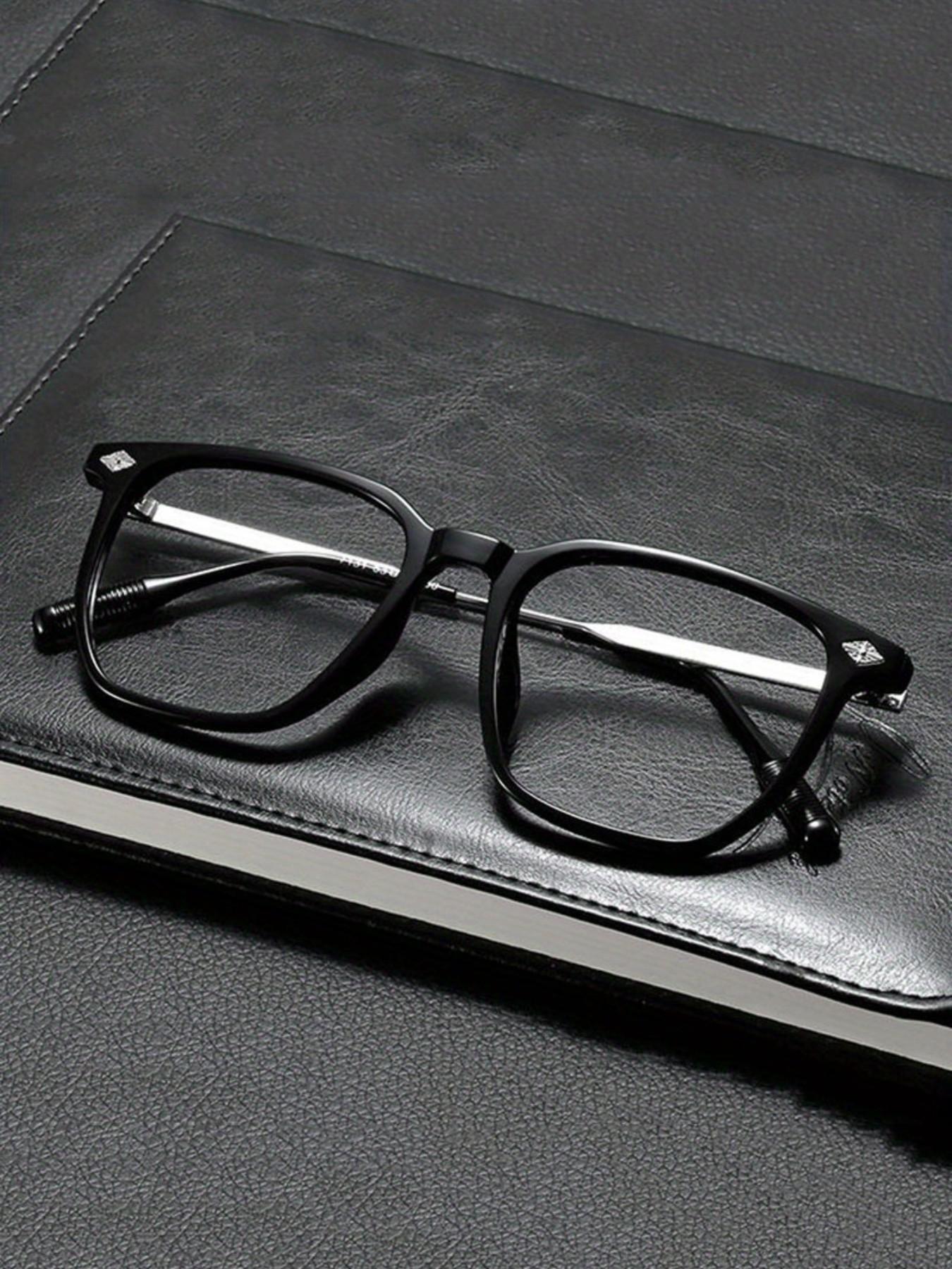 Vintage Trendy Classic Blue Light Blocking Business Punk Square Frame Decorative Glasses, Perfect for Everyday Wear for Both Men And Women, And an Ideal Gift Choice