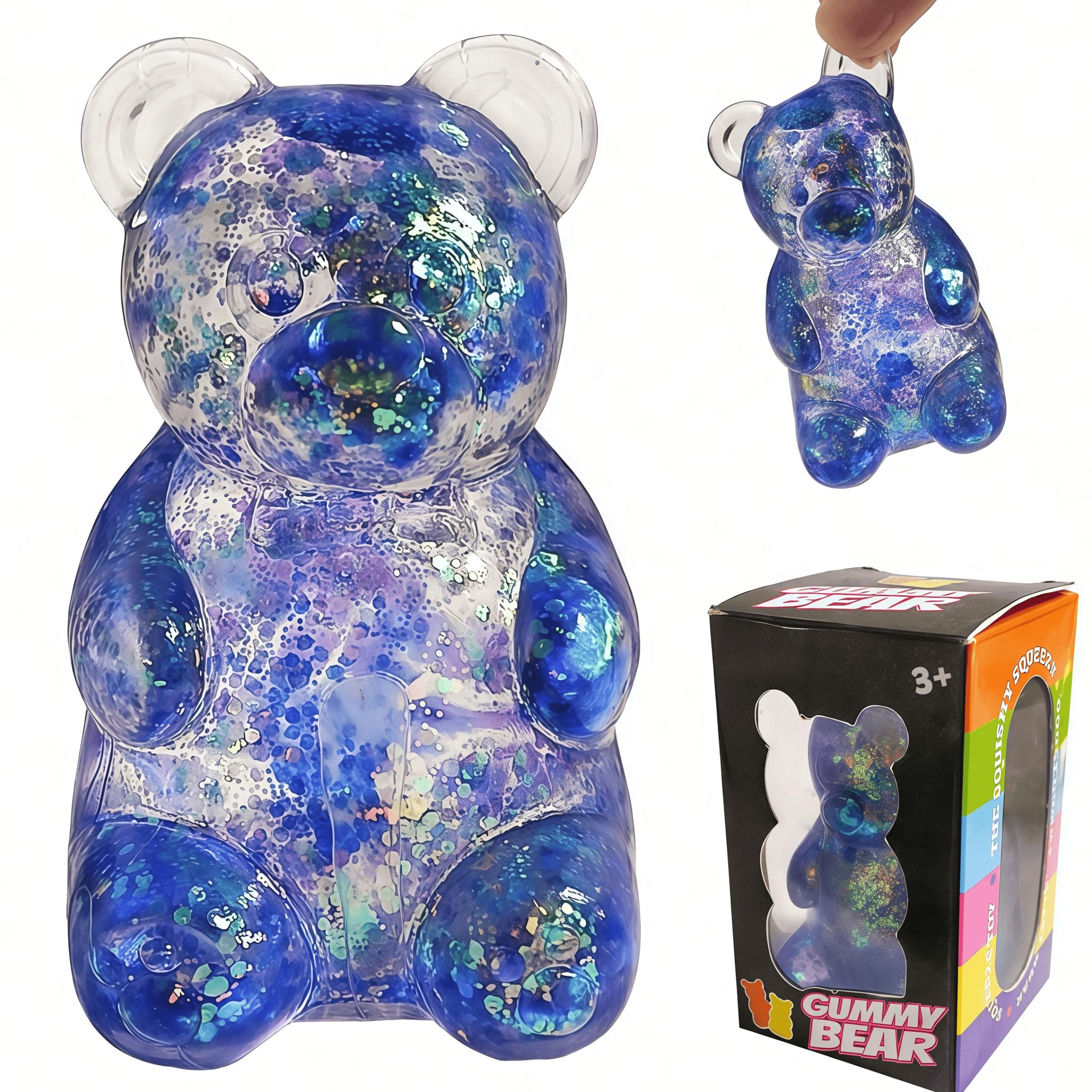 1/4 Pcs Aurora Gummy Bear - Sensory Stress Relief Toy, Jelly-like Filling, Squeeze Toy, Decompression Toy, Anxiety Relief Toy, Relaxing Toy, Birthday Gift, Gift Bag Filler