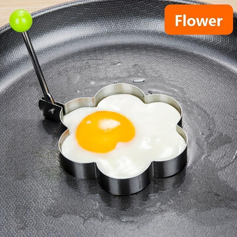 4 Piece Stainless Steel Egg Ring Mold, Non-Stick Egg Molds, Heart Shape Egg Maker, RV Kitchen Accessories, Restaurant Cooking Tools