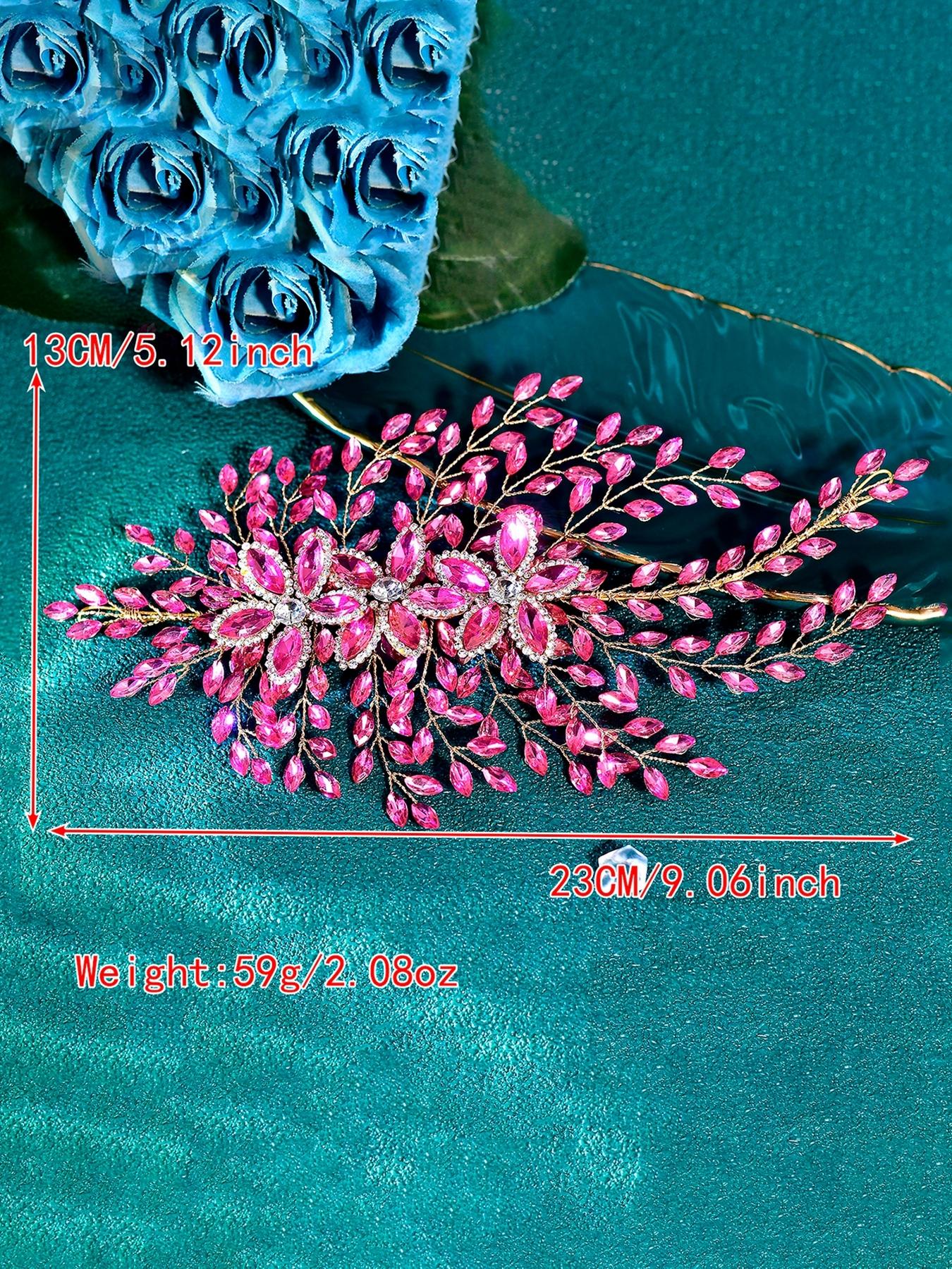 Wedding Bride Bridal Headband Sparkling Fashion Women Rhinestone Hair Accessory for Party Gathering Dance Photo Shoot