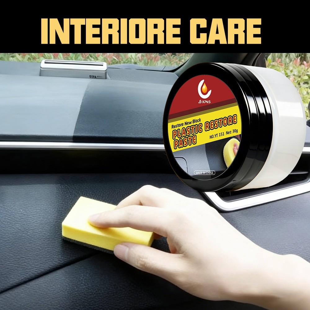 Car Plastic & Leather Restorer - Professional Ceramic Coating for Long-Lasting Protection, Restoration & Whitening - Enhances Black Gloss for Plastic Trim & Rubber Maintenance