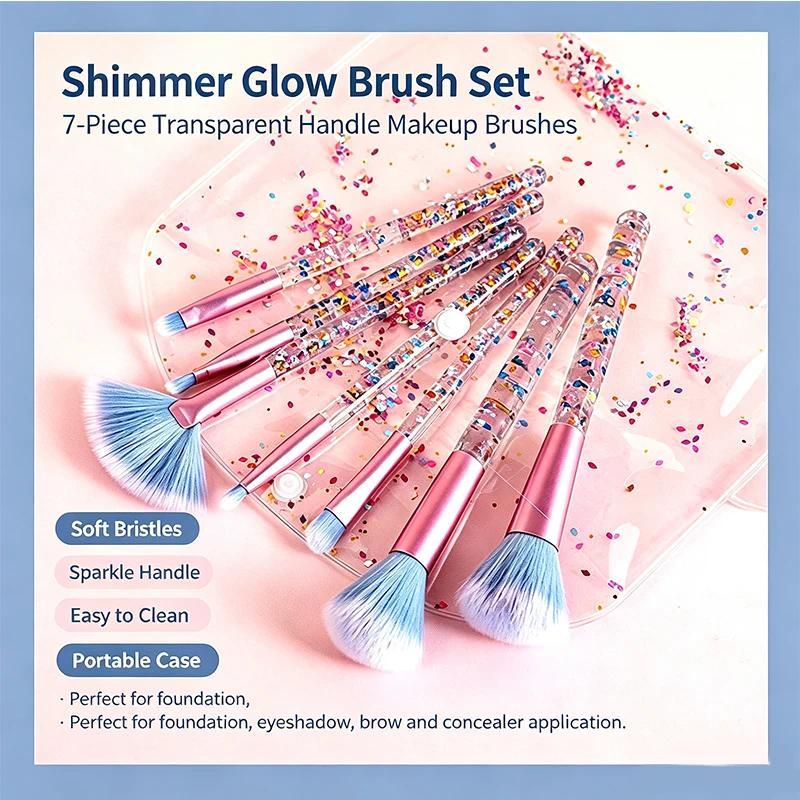 7pcs Makeup Brushes Set , Eye Concealer Women'S Cosmetics Brush Shadow Blush  Mixed Beauty Soft Comprehensive Makeup Tool Brush Kit