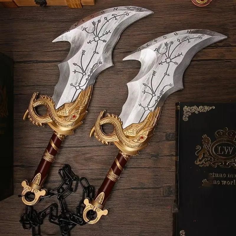 45cm 2pcs PU Katana Safe Unsharpened Sword Anime Costume Cosplay Prop Sabre PU Athena Blade Real Size Japanese Katana Original Samurai Sabre Gift