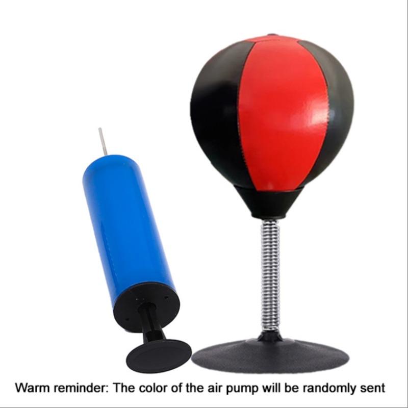 A high-quality PU leather desktop boxing speed reaction ball set: comes with suction cups and a pump, a stress-relieving and venting sandbag, suitable for beginners and enthusiasts to exercise at home Inflatable punching bag