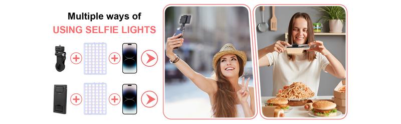 Rechargeable Clip Fill Light, 3 Light Modes & 10 Brightness Levels, 60 LED High Power Rechargeable Clip Fill Video Conference Light, Portable Clip on Light for Taking Selfie, Live Show, Art Photography, Objects Supplemental Light