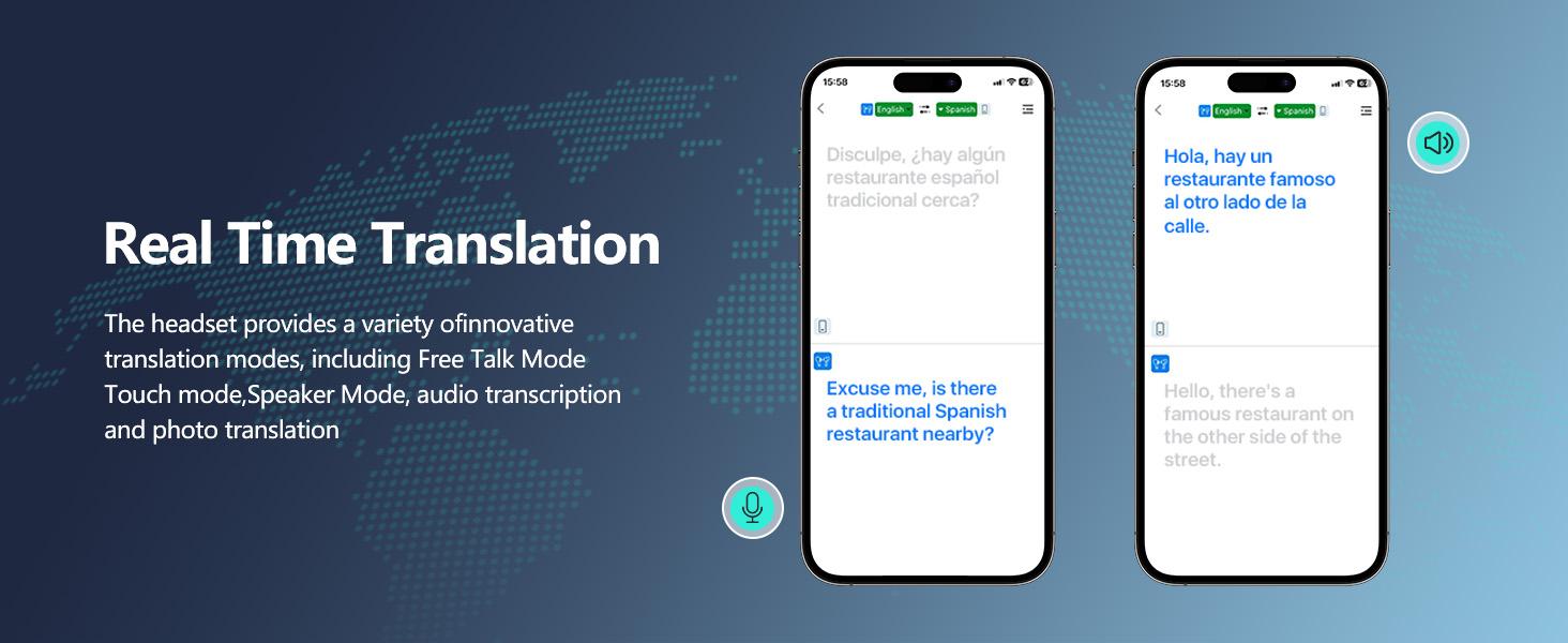 AI Translation Earbuds Real Time 164 Languages 80H Playtime Translator Ear Buds Audifonos Traductores Inglés Español Wireless Earphones Bluetooth Headphones for Travel Business Meeting Learning Black1