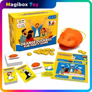 Duckbill Fun Party Game Set, 5 Duckbill Props, 150 Challenge Cards, 60 Coins, Interactive Tabletop Game for Parties