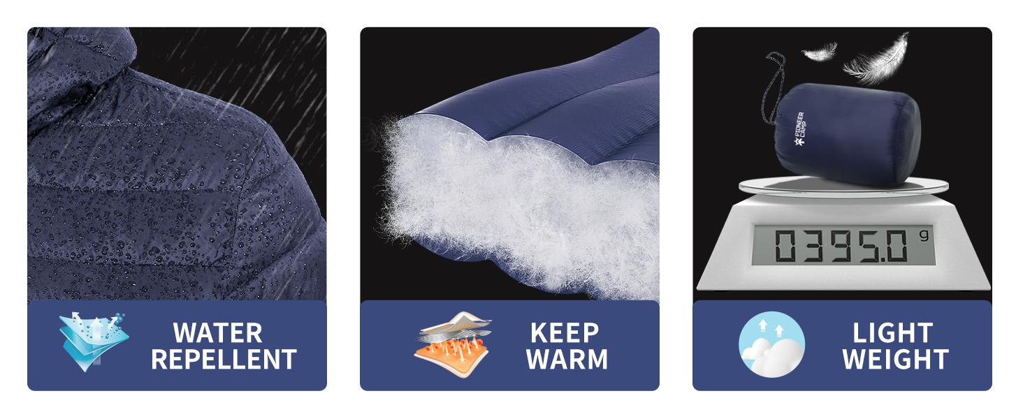 Pioneer Camp Mens Lightweight Packable Outdoor Puffer Jacket Hooded Insulated Thermal Puffy Winter Heated Jackets for Running Travle Casual  Alternative Breathable Bubble Cotton Elastic Menswear Outdoor Coat