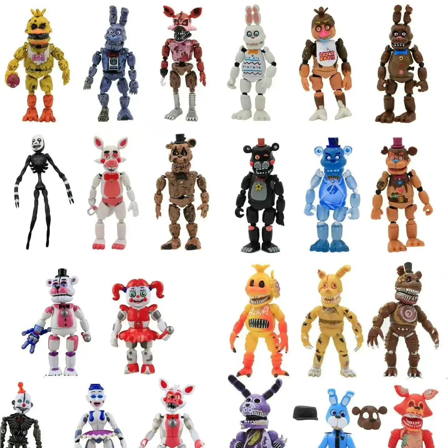 Cartoon Toy Kawaii Action Pvc Anime Figure Ghastly Frightened Bear Model Dolls For Boy Kids Christmas Gifts