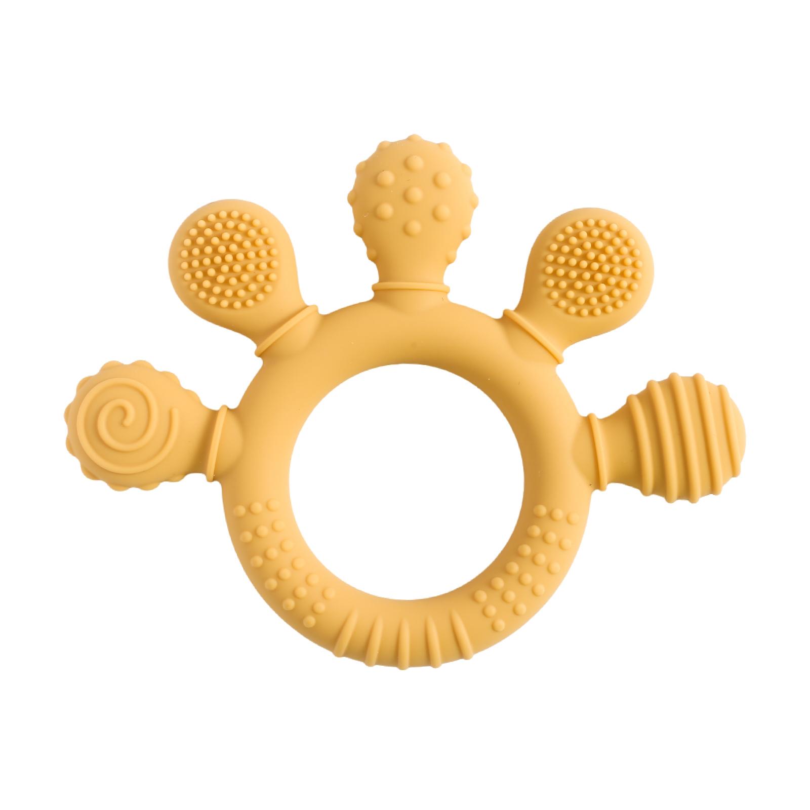 Baby Silicone Teething Ring Toy, Cute Animal-Shaped Teether, BPA-Free, Soothes Sore Gums, Safe Baby Teething Accessory