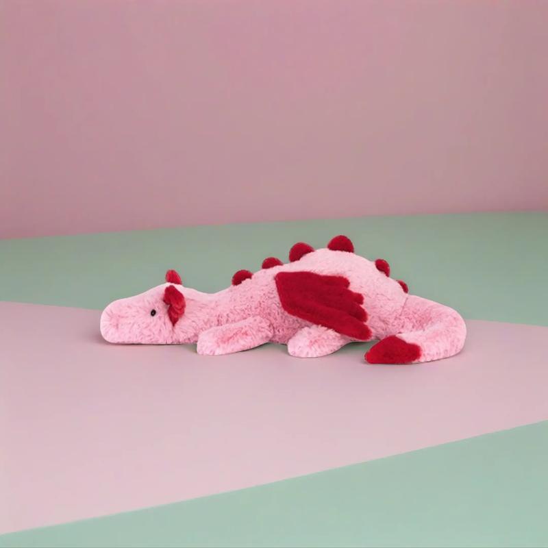 Heart Dragon Plush Toy, Soft and Cuddly Stuffed Animal, Perfect Gift for Kids, Birthday Present, Girls Party Favor