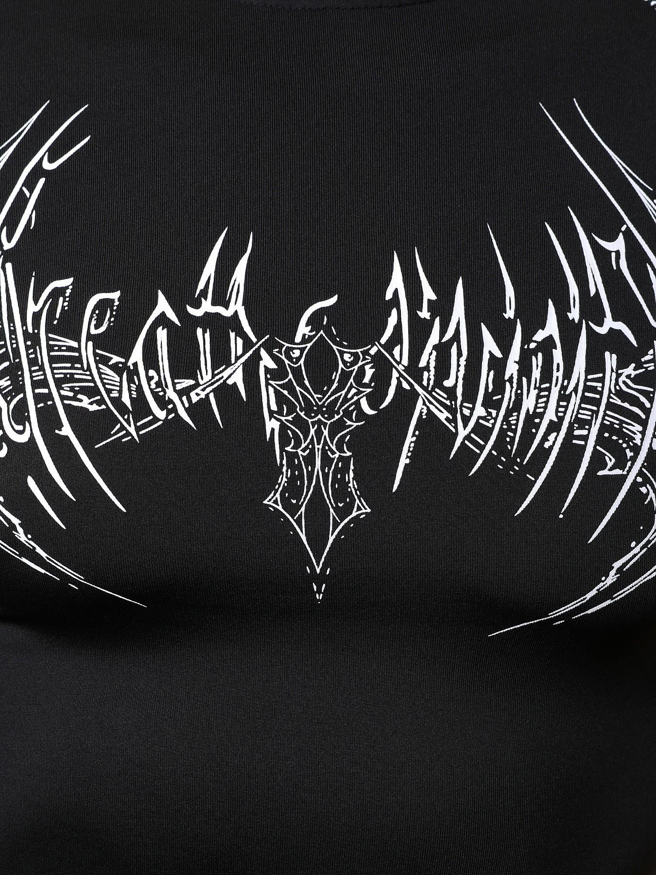 Men's High Elastic Quick-Dry Sports Short Sleeve Shirt, Geometric Print Gym Training Top, Casual Loose-Fitting Long Sleeve Tee