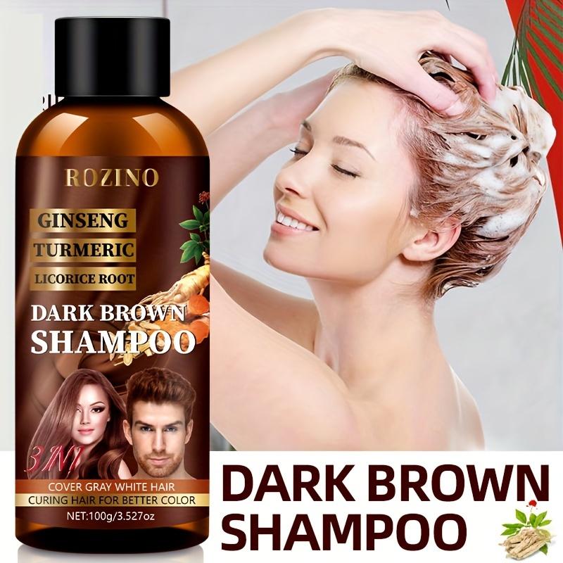 Boosted by Ginseng & Turmeric! Rozino Men’s Shampoo, Cover Gray Hair & Renew