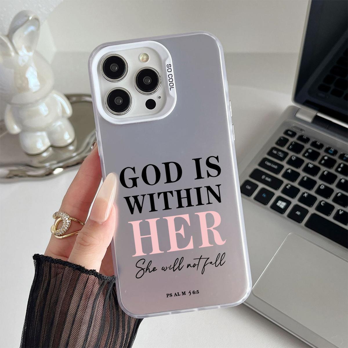 Bible Verse Psalm Pattern Shockproof Protective Case for iPhone 7 8 X Xsmax 11 12 13 14 15 16 17 Pro Max Plus Air XR 16E Matte Cover Christian Unique