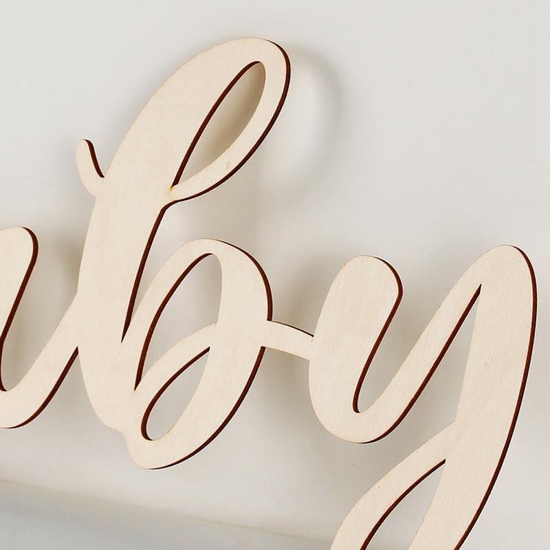 1Set, Oh Baby Wooden Decoration Wall Sticker, Wedding Party Decoraion, Baby Shower Birthday Party Decor, Boy Girl Gender Reveal Party Wall Sign Supplies, Gender Reveal Party Decoration Welcome Baby Birthday Party Supplies Wall Sticker