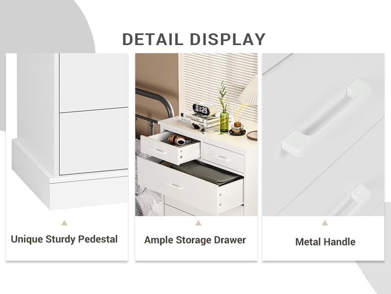 Sikaic 7 Drawers Dresser With Sturdy Base Storage Cabinet Bedroom Furniture Organization Design Organizer