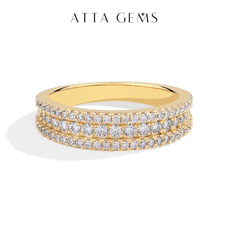 Fashionable Simple Design D Color VVS1 Fine Jewelry Moissanite Ring Wedding Celebration Daily Wear Replacement Ring Anniversary Gift R257