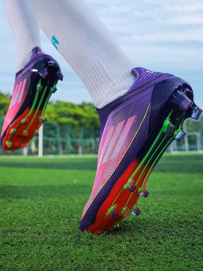 Unisex Soccer Shoes for Youth Students, Soccer Cleats, Long Studs Design, Competition Training Sports Footwear, Durable and Comfortable Football Boots