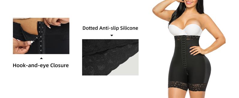 YIANNA Tummy Control Shapewear for Women Fajas Colombianas Shorts Butt Lifter with Zipper Crotch