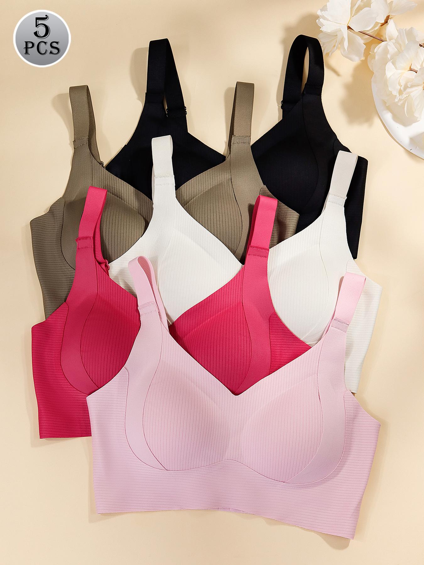 Women's Solid Wireless Bra, ComfortableBreathable Push Up Bra, Softness Lightweight,Lingerie for All Seasons, Pushbra Everyday Bridal Bridal